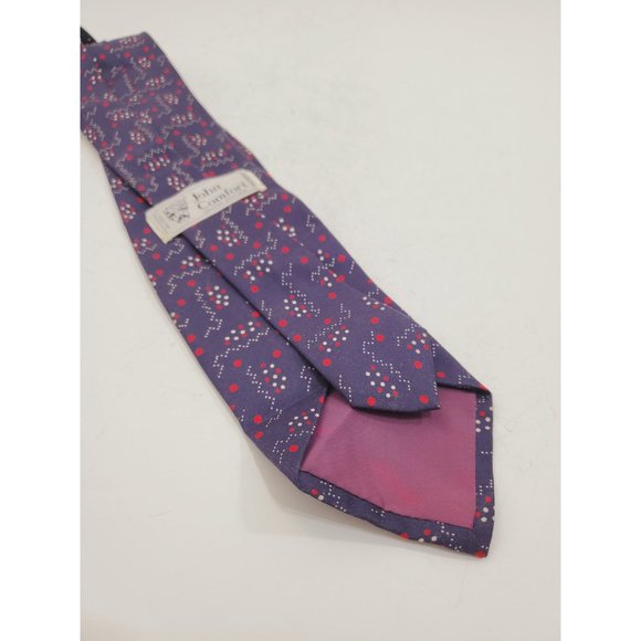 1950s John comfort Blue Silk Repp Tie | Untipped Ivy League Trad - Picture 10 of 10